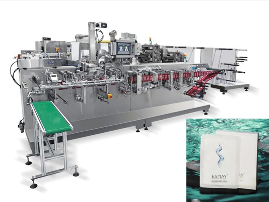 Máy làm mặt nạ tự động loại ngang 60 gói / phút không dệt