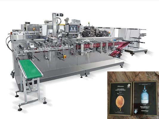 Máy đóng gói mặt nạ tự động tốc độ cao 80g / M2 Spunlace