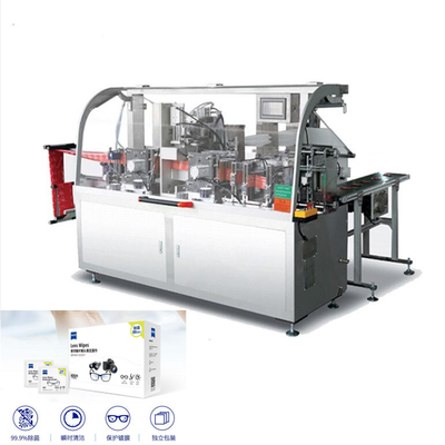 Máy đóng gói khăn giấy ướt tự động công suất cao với 4 mặt niêm phong, máy làm khăn lau chống sương mù