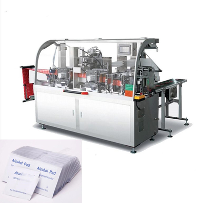 Khử trùng Khăn ướt Máy đóng gói Alcohol Pad 80-100 túi / phút