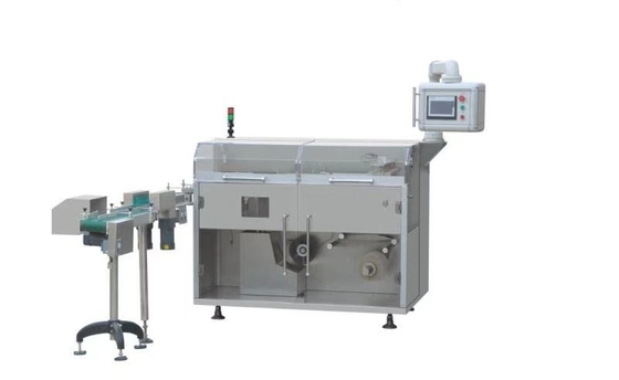 Máy bọc cellophane bán tự động hộp nước hoa mỹ phẩm 3D