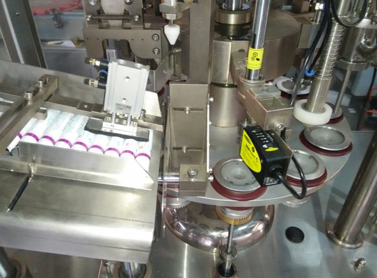 Máy hàn kín ống mềm bằng nhựa kem Thiết bị mỹ phẩm tự động 35 chiếc / phút