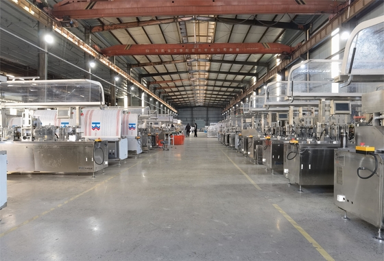 Điều khiển PLC Máy đóng gói khăn ướt một gói tự động, Máy đóng gói tăm bông cồn
