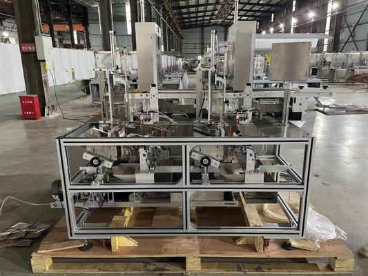 Máy đóng gói gấp mặt nạ 1,2KW Máy đóng gói gấp 0,6MPA Không dệt tự động