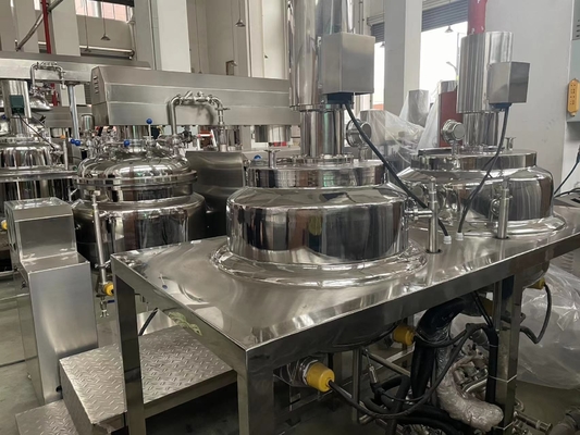 Máy làm xà phòng chất lỏng hóa học homogenizer máy trộn mỹ phẩm sưởi ấm thép không gỉ thùng trộn đôi