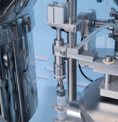 Tự động khí nén aseptic Gel Plugging Prefilled Paste Plastic Syringe Filling Machine Máy làm đầy thuốc