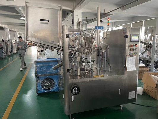 Máy làm đầy và niêm phong dán bán tự động với độ chính xác ± 1% và hệ thống điều khiển PLC
