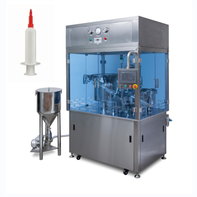 Máy kiểm soát PLC hoàn toàn tự động Tiêm tiêm đầy và cắm máy thép không gỉ 0, 5- 80ml