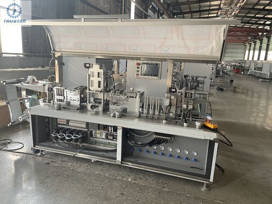 4 mặt Niêm phong Máy đóng gói dòng chảy ngang ， máy làm khăn giấy ướt chống sương mù thấu kính ống kính