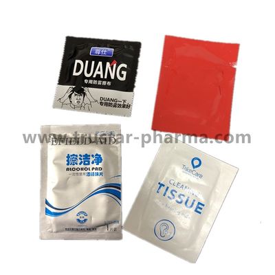 Màng CPP Đóng gói đơn Máy đóng gói khăn ướt gấp 120 túi / phút, dây chuyền sản xuất khăn lau