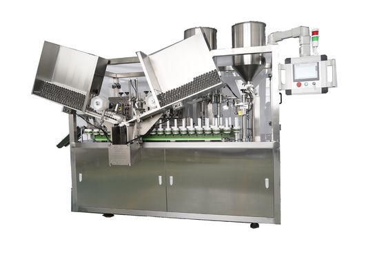 Máy nhét ống mềm và niêm phong nhiệt bên trong bằng nhựa tổng hợp với máy làm mát cho kem tay