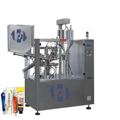 Máy chiết rót và hàn tuýp mỹ phẩm tự động có kiểm soát cho các sản phẩm như: dung dịch rửa tay, gel, thuốc mỡ, sản phẩm chăm sóc da, kem